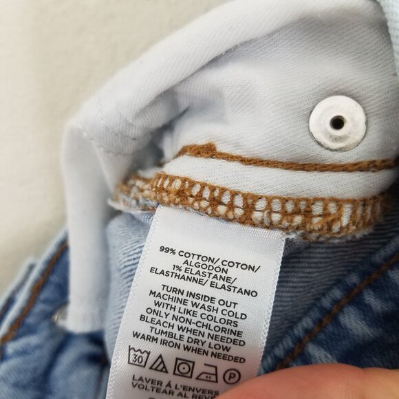 LOFT Boyfriend High Waist Distressed Jeans Blue Size 28/6 - Picture 8 of 8